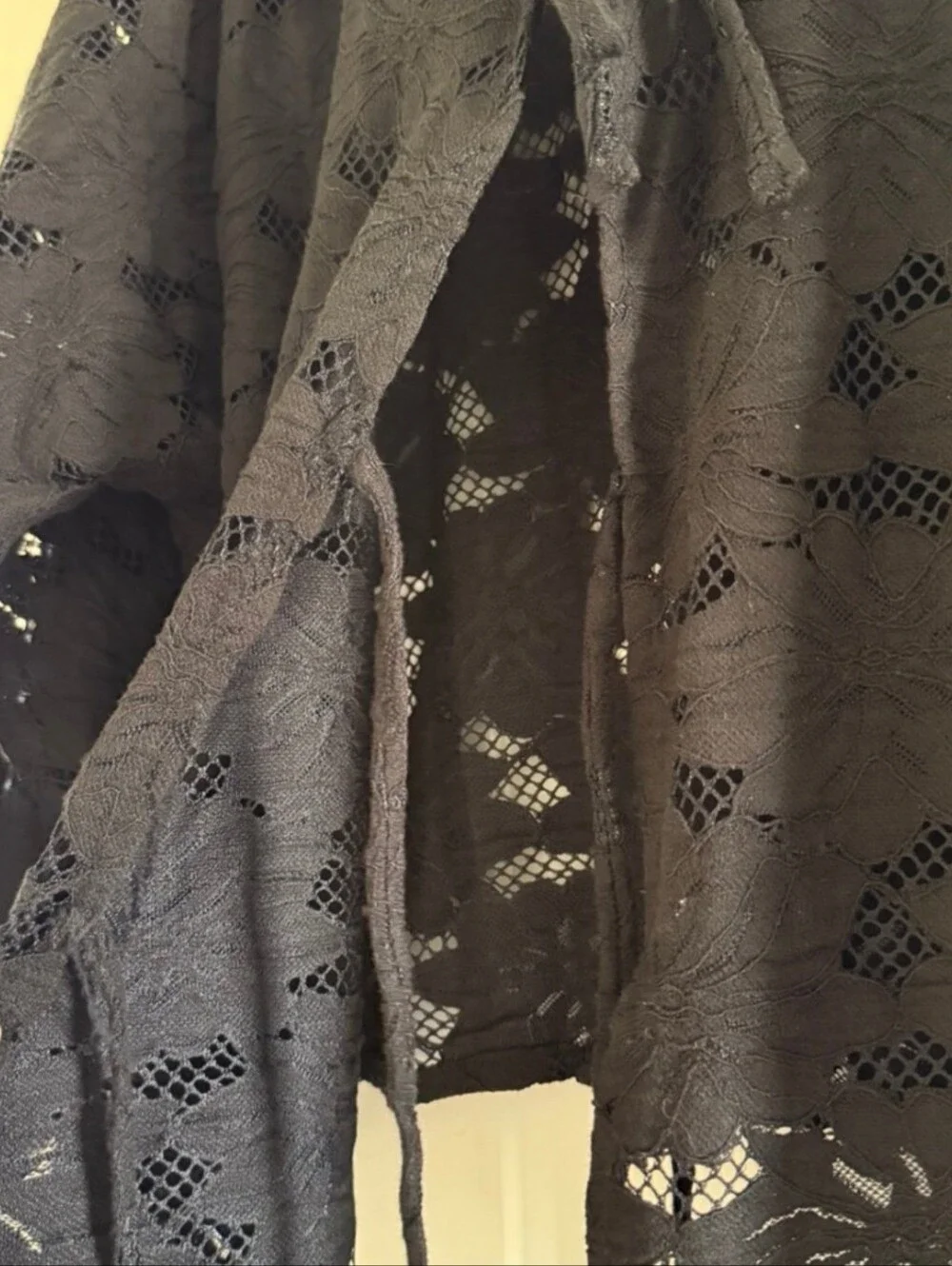 Free People Ramona Lace Kimono Top One Size